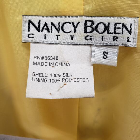 Nancy Bolen City Girl Women's Silk Birds of Paradise Blazer Jacket Size Small - Picture 5 of 16